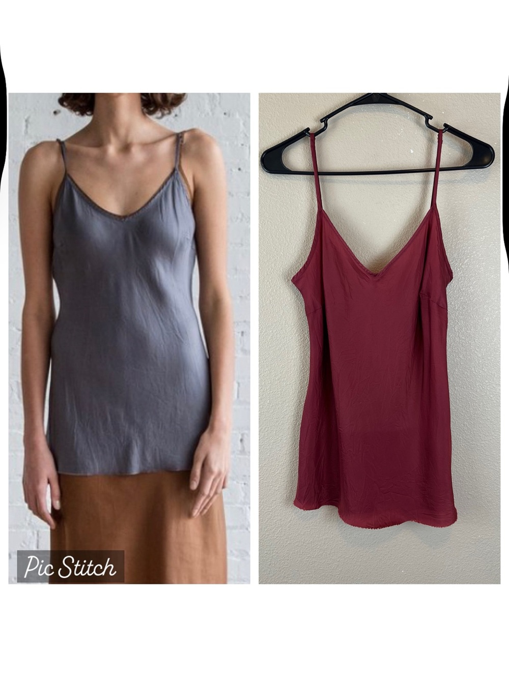 Organic John Patrick Bias Camisole burgundy